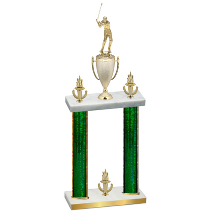 Double Green Glacier Victory Golf Trophy