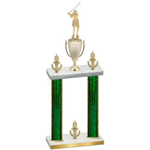 Double Green Glacier Victory Golf Trophy