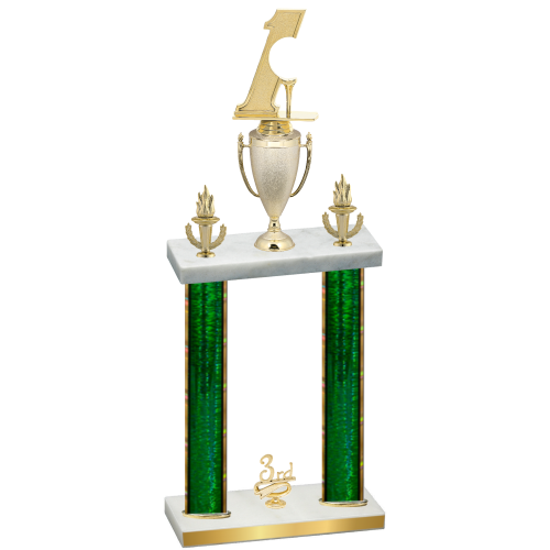 Double Green Glacier Third Place Golf Trophy