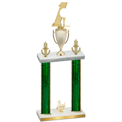 Double Green Glacier Third Place Golf Trophy