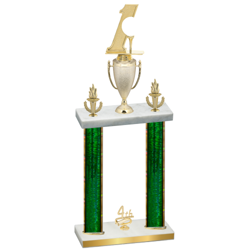 Double Green Glacier Fourth Place Golf Trophy