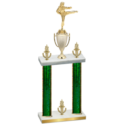 Double Green Glacier Victory Karate Trophy