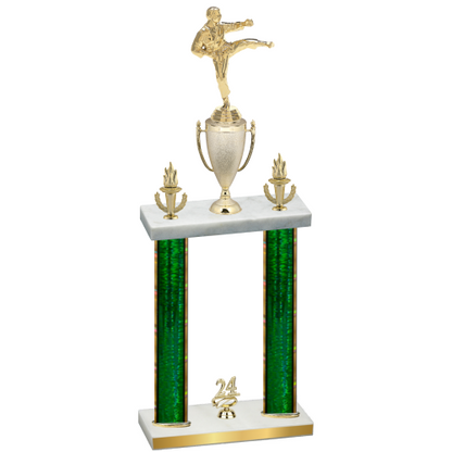 Double Green Glacier Year Karate Trophy
