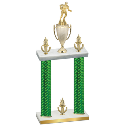 Double Green Carbon Fiber Victory Rugby Trophy
