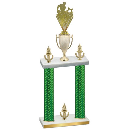 Double Green Carbon Fiber Victory Rugby Trophy