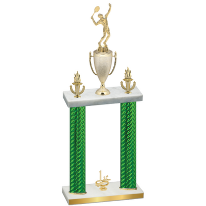Double Green Carbon Fiber First Place Tennis Trophy