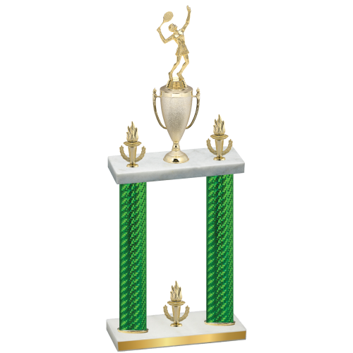 Double Green Carbon Fiber Victory Tennis Trophy