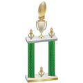 Double Green Carbon Fiber Victory Football Trophy