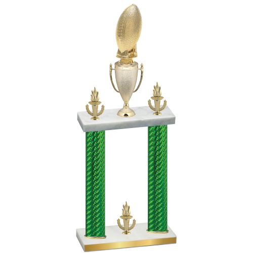 Double Green Carbon Fiber Victory Football Trophy