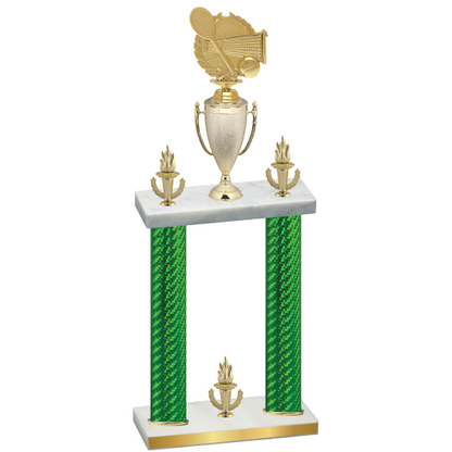 Double Green Carbon Fiber Victory Tennis Trophy