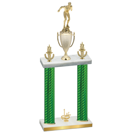 Double Green Carbon Fiber First Place Swimming Trophy