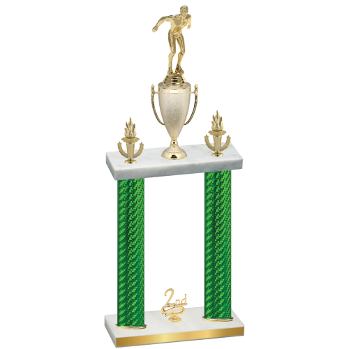Double Green Carbon Fiber Second Place Swimming Trophy