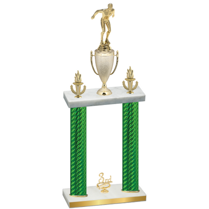 Double Green Carbon Fiber Third Place Swimming Trophy
