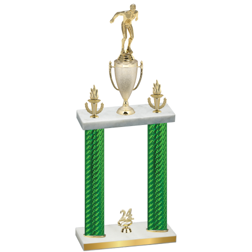 Double Green Carbon Fiber Year Swimming Trophy
