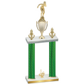 Double Green Carbon Fiber First Place Tennis Trophy