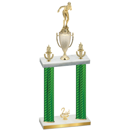 Double Green Carbon Fiber Second Place Tennis Trophy