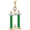 Double Green Carbon Fiber Victory Tennis Trophy
