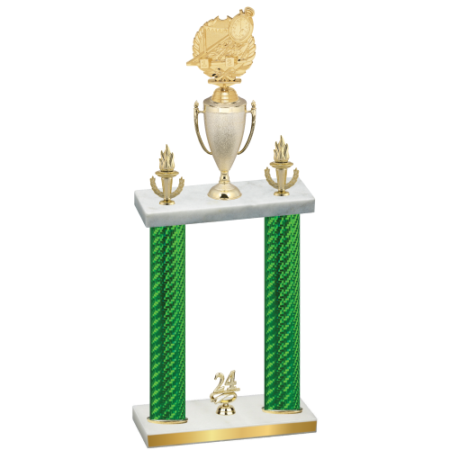 Double Green Carbon Fiber Year Swimming Trophy