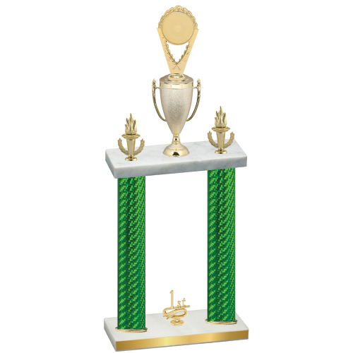 Double Green Carbon Fiber First Place Insert Trophy