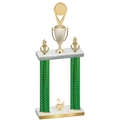 Double Green Carbon Fiber Second Place Insert Trophy