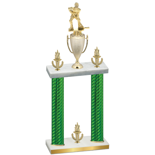 Double Green Carbon Fiber Victory Hockey Trophy