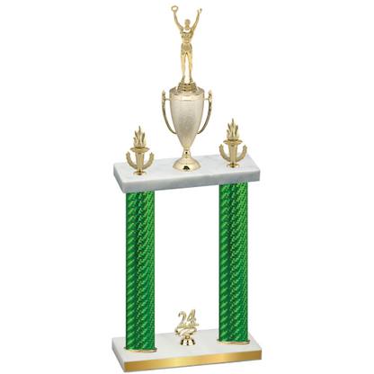 Double Green Carbon Fiber Year Victory Trophy