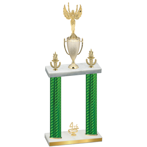 Double Green Carbon Fiber Fourth Place Victory Trophy
