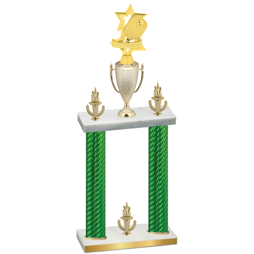 Double Green Carbon Fiber Victory Pickleball Trophy