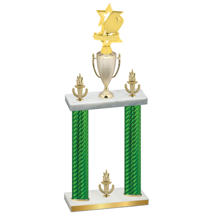 Double Green Carbon Fiber Victory Pickleball Trophy
