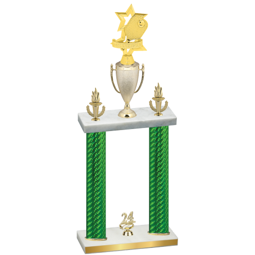 Double Green Carbon Fiber Year Pickleball Trophy