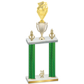 Double Green Carbon Fiber Year Pickleball Trophy