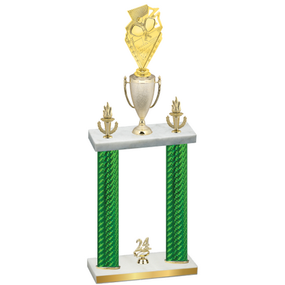 Double Green Carbon Fiber Year Pickleball Trophy