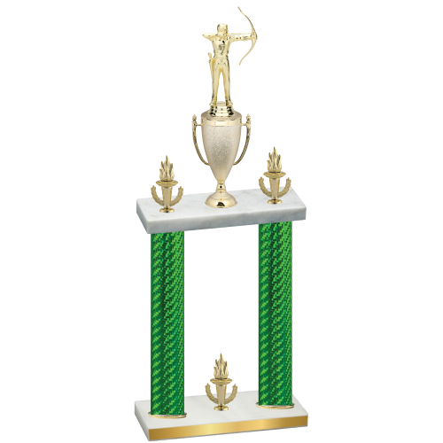 Double Green Carbon Fiber Victory Archery Trophy