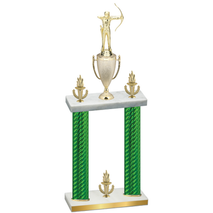 Double Green Carbon Fiber Victory Archery Trophy