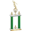 Double Green Carbon Fiber Victory Basketball Trophy