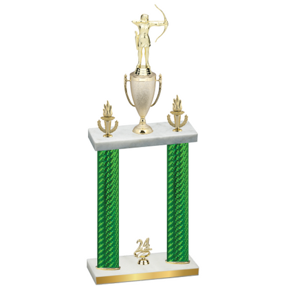Double Green Carbon Fiber Year Archery Trophy