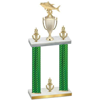 Double Green Carbon Fiber Victory Fishing Trophy