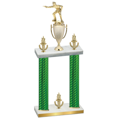 Double Green Carbon Fiber Victory Shooter Trophy