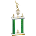 Double Green Carbon Fiber Victory Basketball Trophy