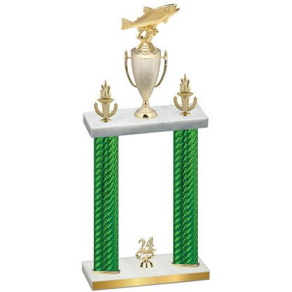 Double Green Carbon Fiber Year Fishing Trophy