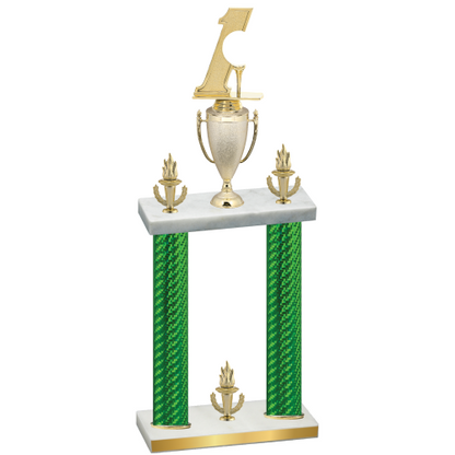 Double Green Carbon Fiber Victory Golf Trophy