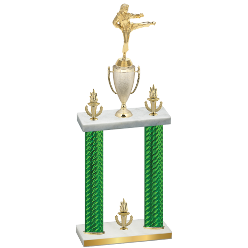 Double Green Carbon Fiber Victory Karate Trophy