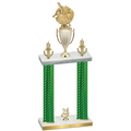 Double Green Carbon Fiber Year Baseball Trophy