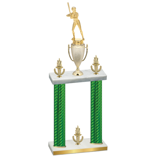 Double Green Carbon Fiber Victory Softball Trophy