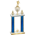 Double Blue Glacier First Place Rugby Trophy