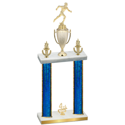 Double Blue Glacier Fourth Place Running Trophy