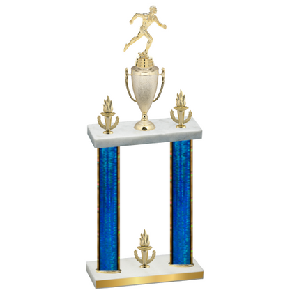 Double Blue Glacier Victory Running Trophy