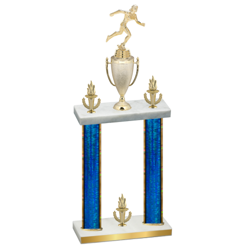 Double Blue Glacier Victory Running Trophy