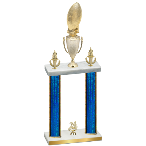 Double Blue Glacier Year Football Trophy