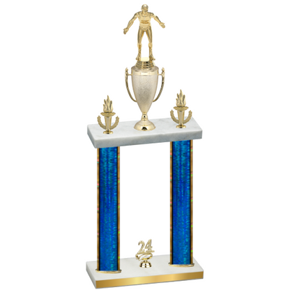 Double Blue Glacier Year Wrestling Trophy